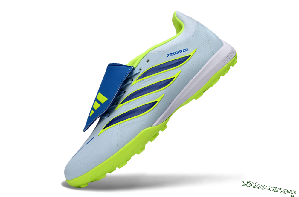 Adidas Predator 26 Elite Fold-Over Tongue TF Football Shoes - Blue/Lime Green/Neon Yellow 6