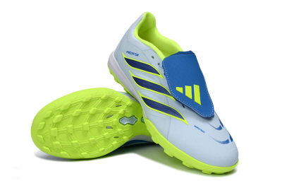 Adidas Predator 26 Elite Fold-Over Tongue TF Football Shoes - Blue/Lime Green/Neon Yellow