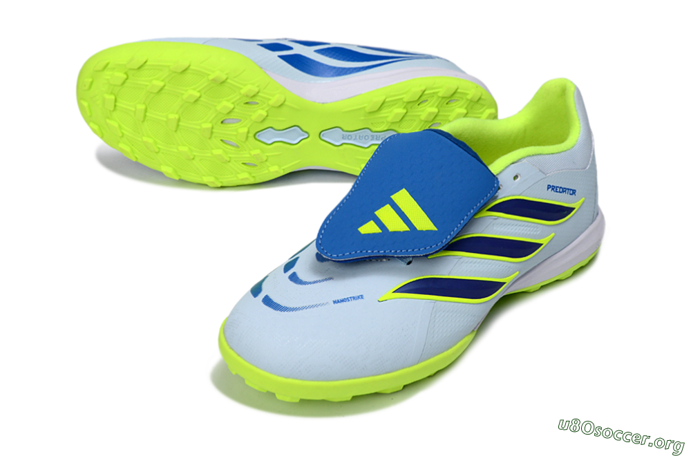 Adidas Predator 26 Elite Fold-Over Tongue TF Football Shoes - Blue/Lime Green/Neon Yellow 0