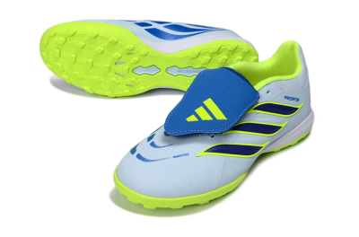 Adidas Predator 26 Elite Fold-Over Tongue TF Football Shoes - Blue/Lime Green/Neon Yellow