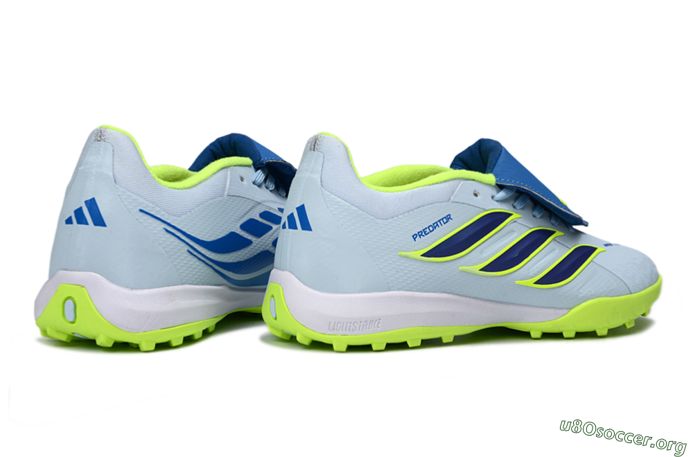 Adidas Predator 26 Elite Fold-Over Tongue TF Football Shoes - Blue/Lime Green/Neon Yellow 7