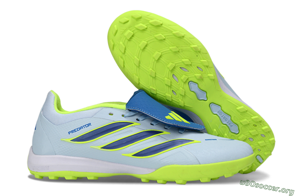 Adidas Predator 26 Elite Fold-Over Tongue TF Football Shoes - Blue/Lime Green/Neon Yellow 2