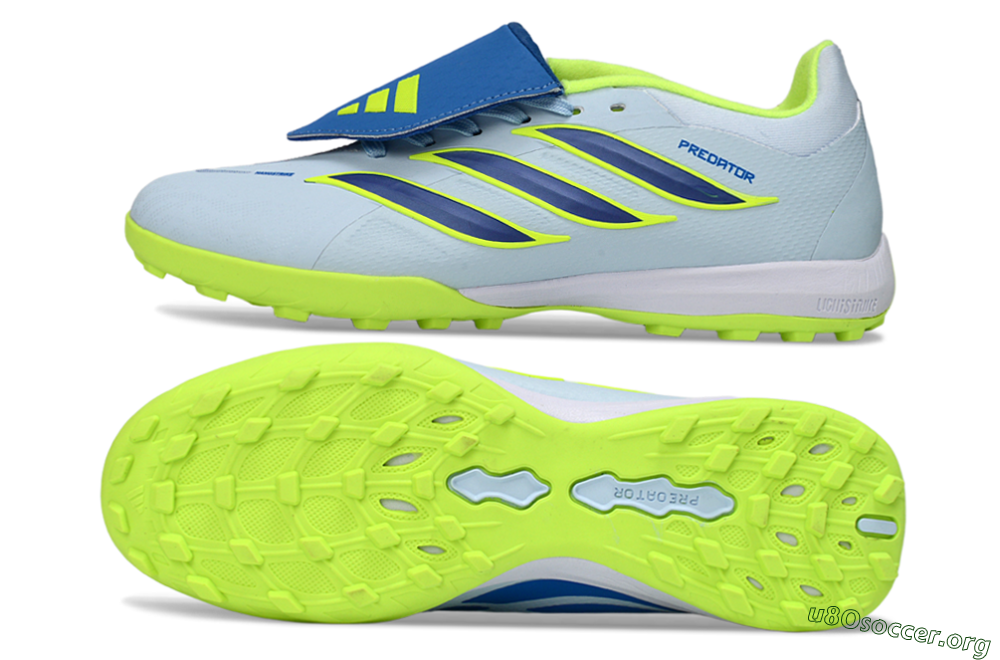 Adidas Predator 26 Elite Fold-Over Tongue TF Football Shoes - Blue/Lime Green/Neon Yellow 1