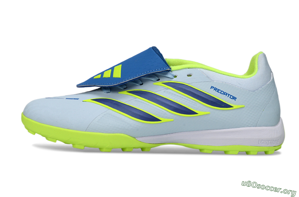 Adidas Predator 26 Elite Fold-Over Tongue TF Football Shoes - Blue/Lime Green/Neon Yellow 3