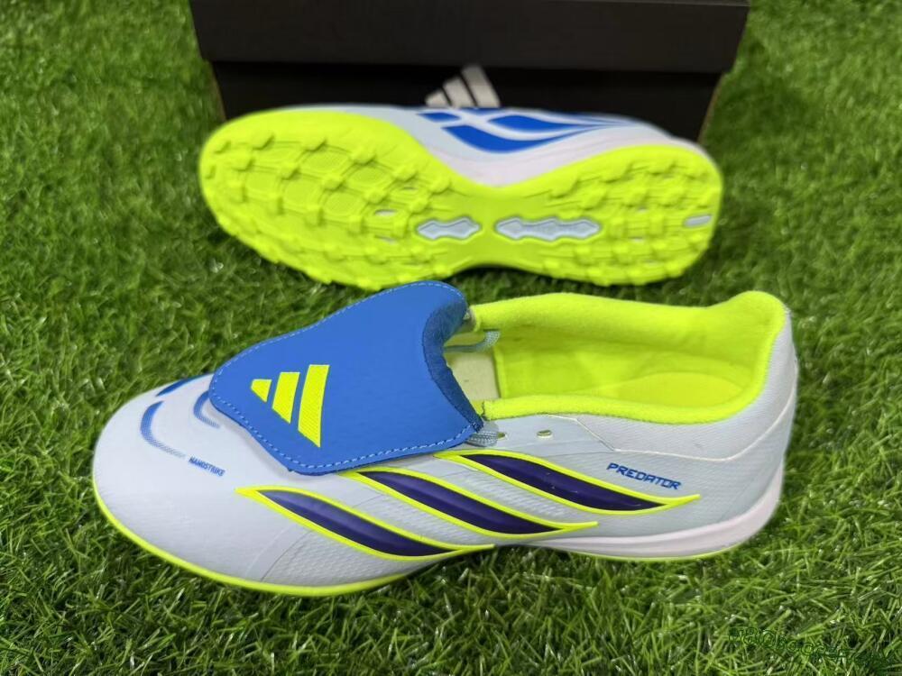 Adidas Predator 26 Elite Fold-Over Tongue TF Football Shoes - Blue/Lime Green/Neon Yellow