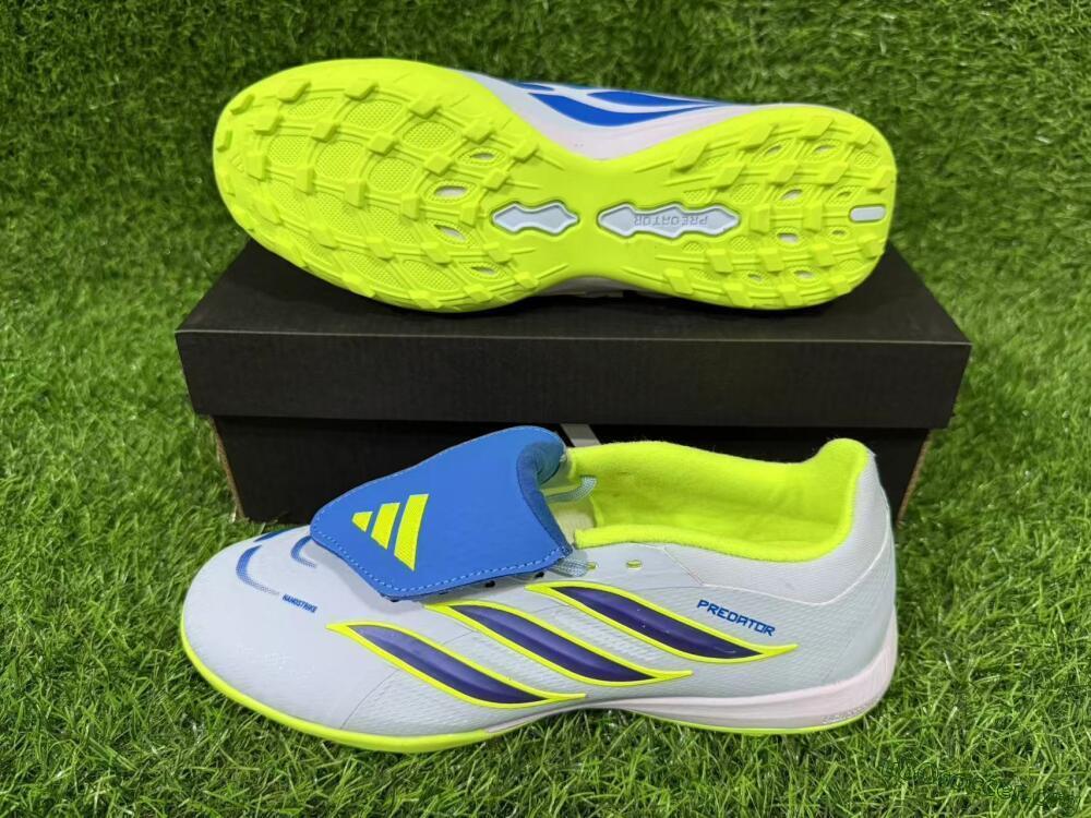 Adidas Predator 26 Elite Fold-Over Tongue TF Football Shoes - Blue/Lime Green/Neon Yellow
