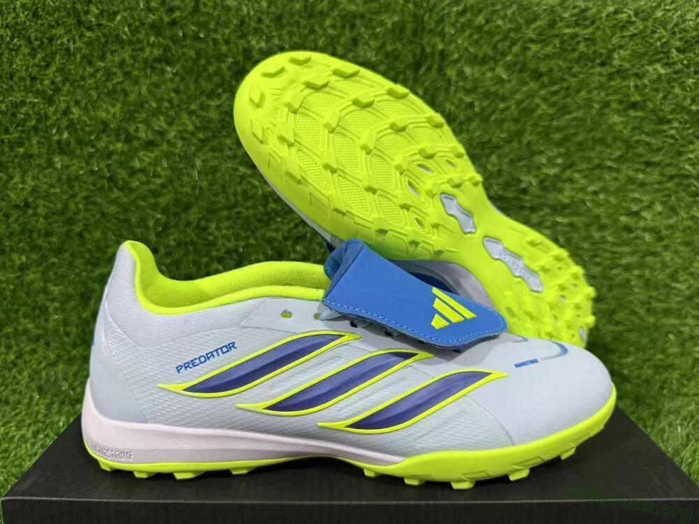Adidas Predator 26 Elite Fold-Over Tongue TF Football Shoes - Blue/Lime Green/Neon Yellow