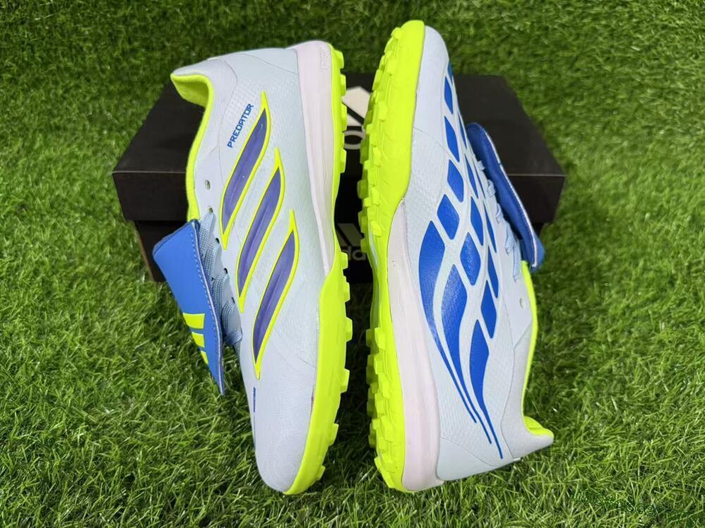 Adidas Predator 26 Elite Fold-Over Tongue TF Football Shoes - Blue/Lime Green/Neon Yellow