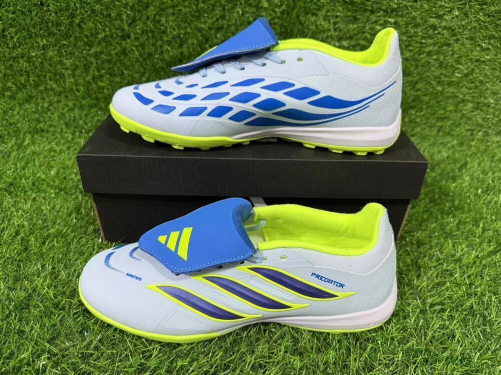 Adidas Predator 26 Elite Fold-Over Tongue TF Football Shoes - Blue/Lime Green/Neon Yellow