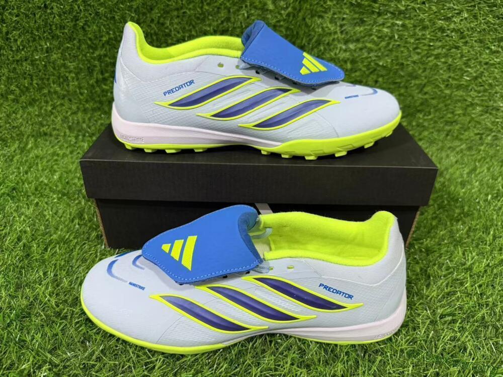 Adidas Predator 26 Elite Fold-Over Tongue TF Football Shoes - Blue/Lime Green/Neon Yellow