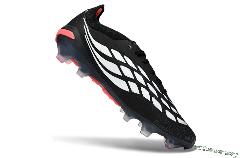 Adidas Predator 26 Elite FG Football Boots - Black/Vibrant Red/Crystal White 5