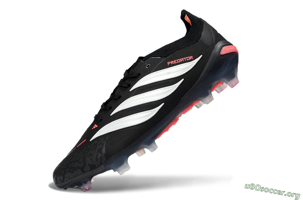 Adidas Predator 26 Elite FG Football Boots - Black/Vibrant Red/Crystal White 6