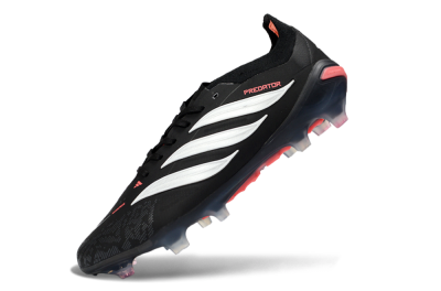 Adidas Predator 26 Elite FG Football Boots - Black/Vibrant Red/Crystal White