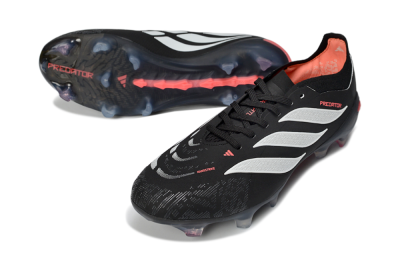 Adidas Predator 26 Elite FG Football Boots - Black/Vibrant Red/Crystal White