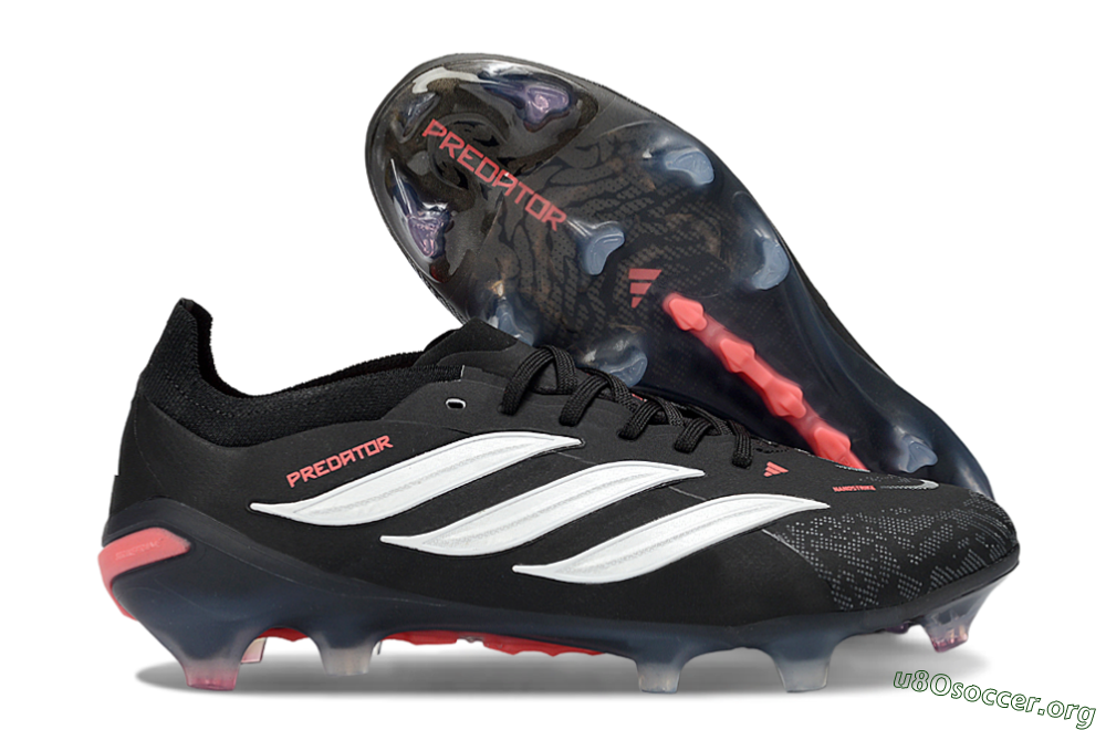 Adidas Predator 26 Elite FG Football Boots - Black/Vibrant Red/Crystal White 2