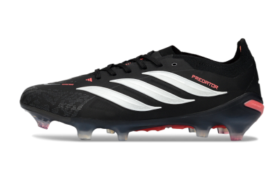 Adidas Predator 26 Elite FG Football Boots - Black/Vibrant Red/Crystal White