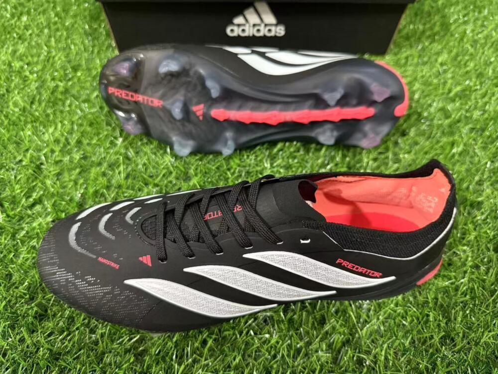 Adidas Predator 26 Elite FG Football Boots - Black/Vibrant Red/Crystal White