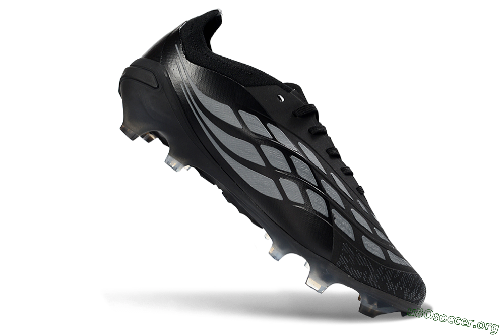 Adidas Predator 26 Elite FG Football Boots - Black/Graphite Grey/Dark Shadow 5