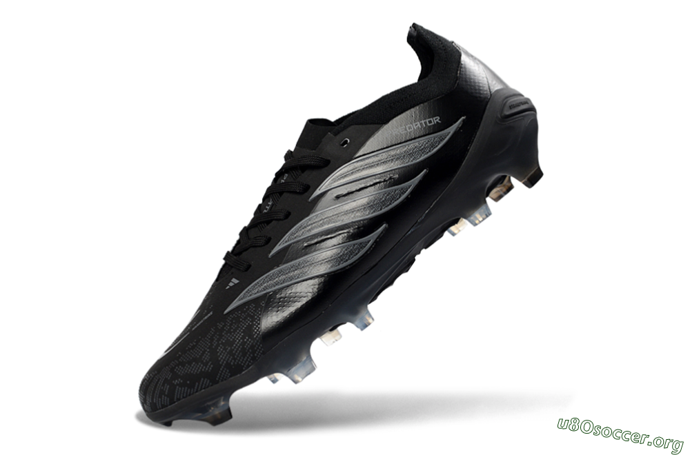Adidas Predator 26 Elite FG Football Boots - Black/Graphite Grey/Dark Shadow 6