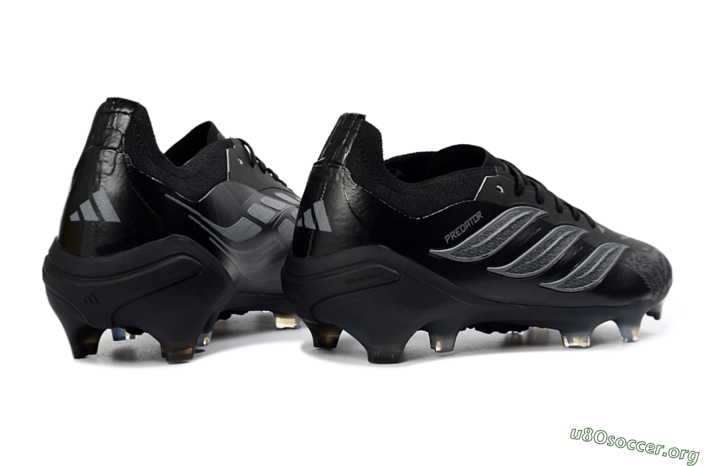 Adidas Predator 26 Elite FG Football Boots - Black/Graphite Grey/Dark Shadow 7