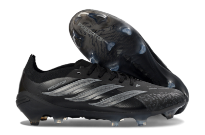Adidas Predator 26 Elite FG Football Boots - Black/Graphite Grey/Dark Shadow