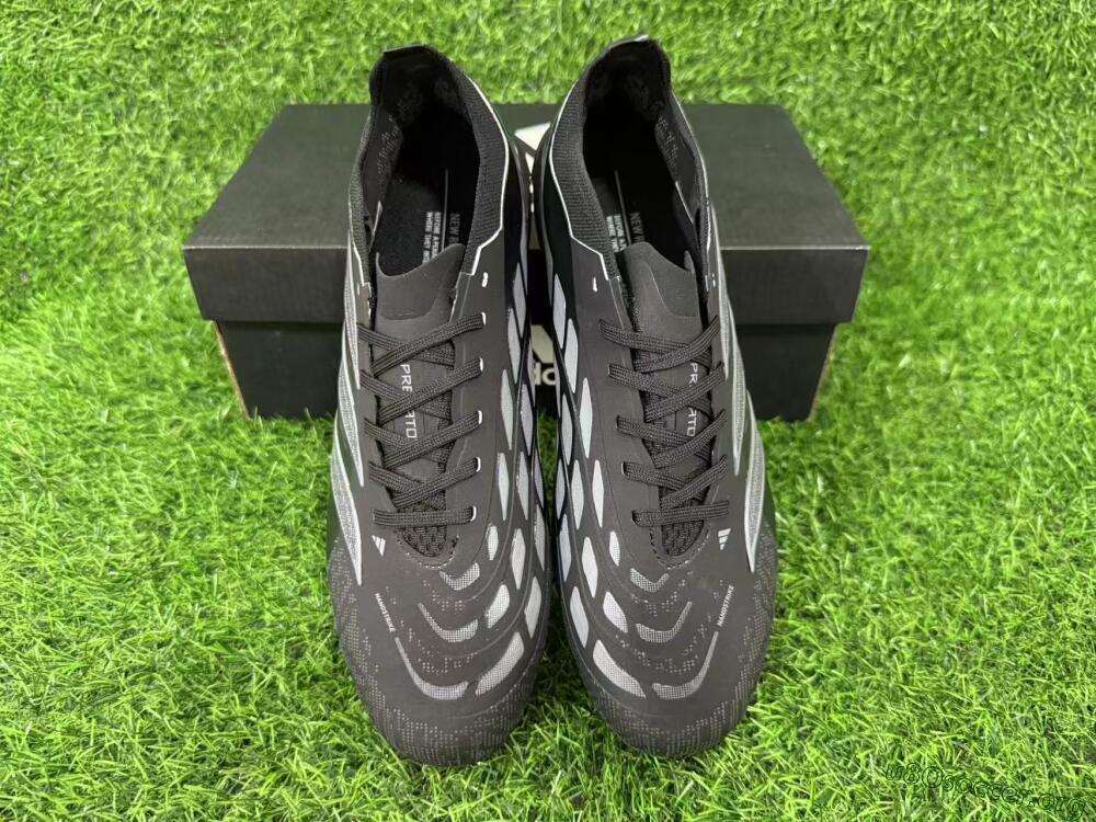 Adidas Predator 26 Elite FG Football Boots - Black/Graphite Grey/Dark Shadow