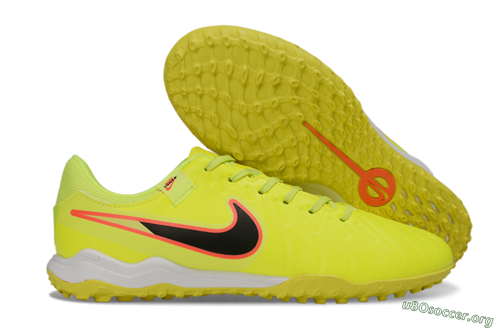 Nike Tiempo Legend 10 Academy TF Football Shoes - Yellow/Electric Green/Hot Pink 2