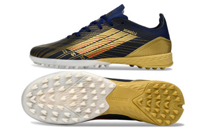 Adidas F50 Pro TF Football Shoes - Navy/Metallic Gold/Dark Red