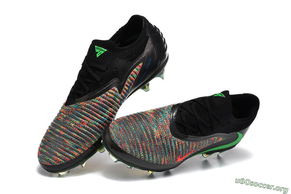 Nike Phantom 6 Elite High FG Football Boots - Black/Electric Green/Red Blaze 6