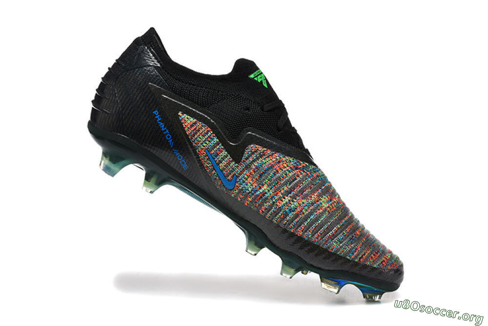 Nike Phantom 6 Elite High FG Football Boots - Black/Electric Green/Red Blaze 7