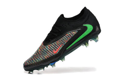 Nike Phantom 6 Elite High FG Football Boots - Black/Electric Green/Red Blaze