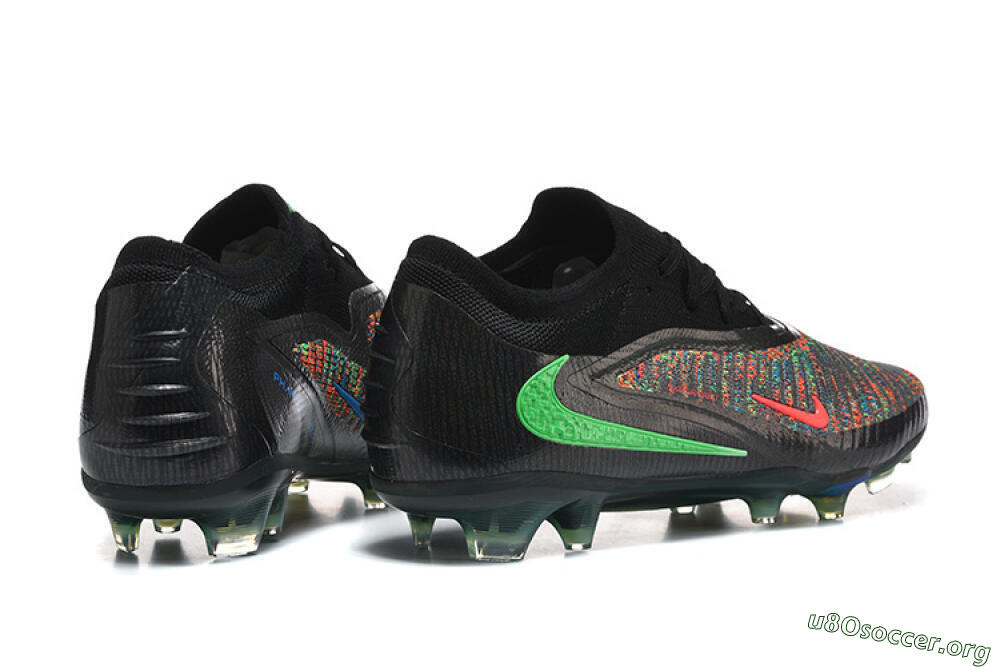 Nike Phantom 6 Elite High FG Football Boots - Black/Electric Green/Red Blaze 9