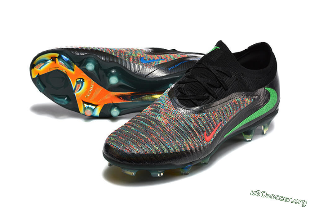 Nike Phantom 6 Elite High FG Football Boots - Black/Electric Green/Red Blaze 0