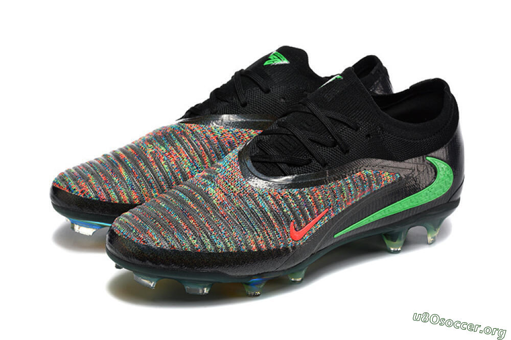 Nike Phantom 6 Elite High FG Football Boots - Black/Electric Green/Red Blaze 5