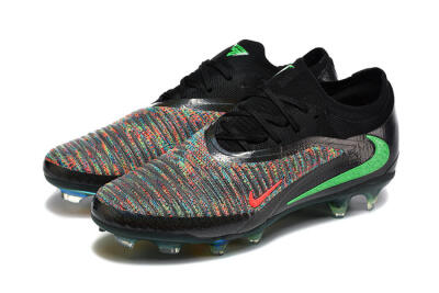 Nike Phantom 6 Elite High FG Football Boots - Black/Electric Green/Red Blaze