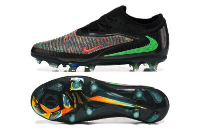 Nike Phantom 6 Elite High FG Football Boots - Black/Electric Green/Red Blaze