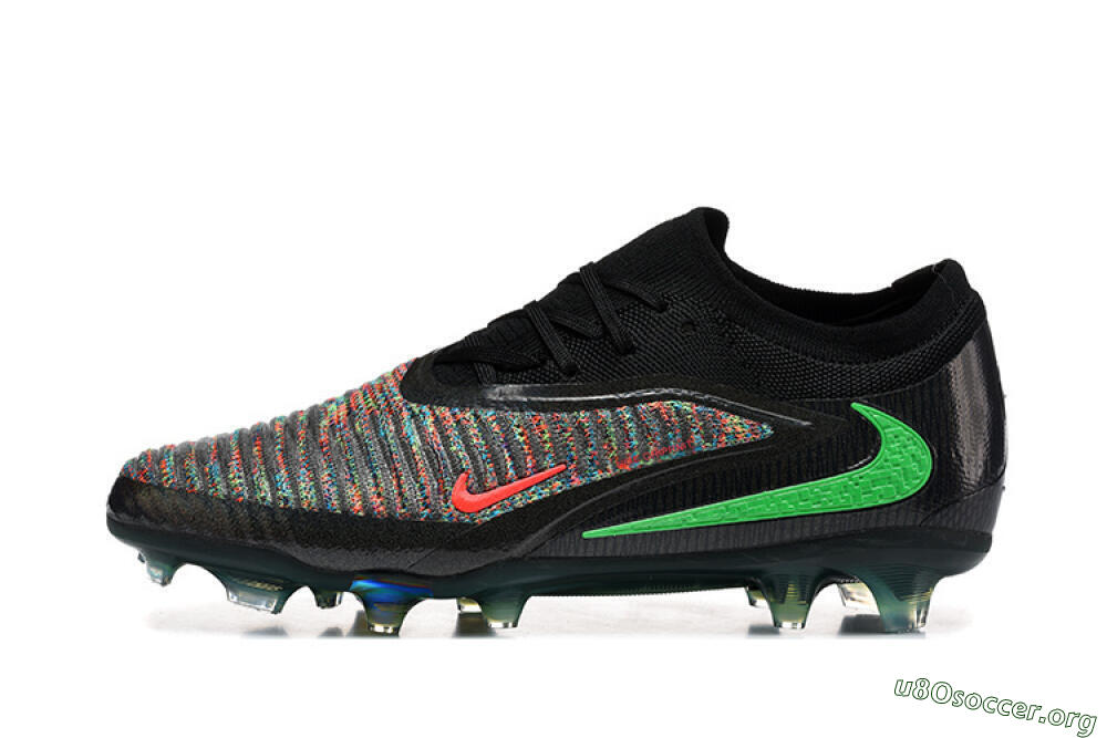 Nike Phantom 6 Elite High FG Football Boots - Black/Electric Green/Red Blaze 3
