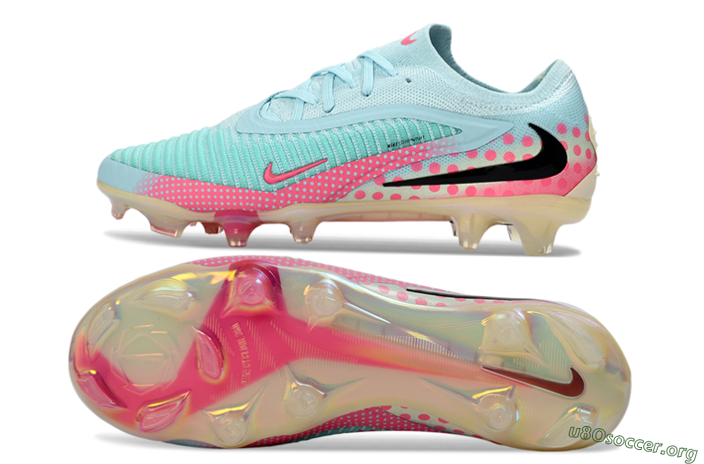 Nike Phantom 6 Elite Low FG Football Boots - Aqua/Coral Pink/Soft Mint 1