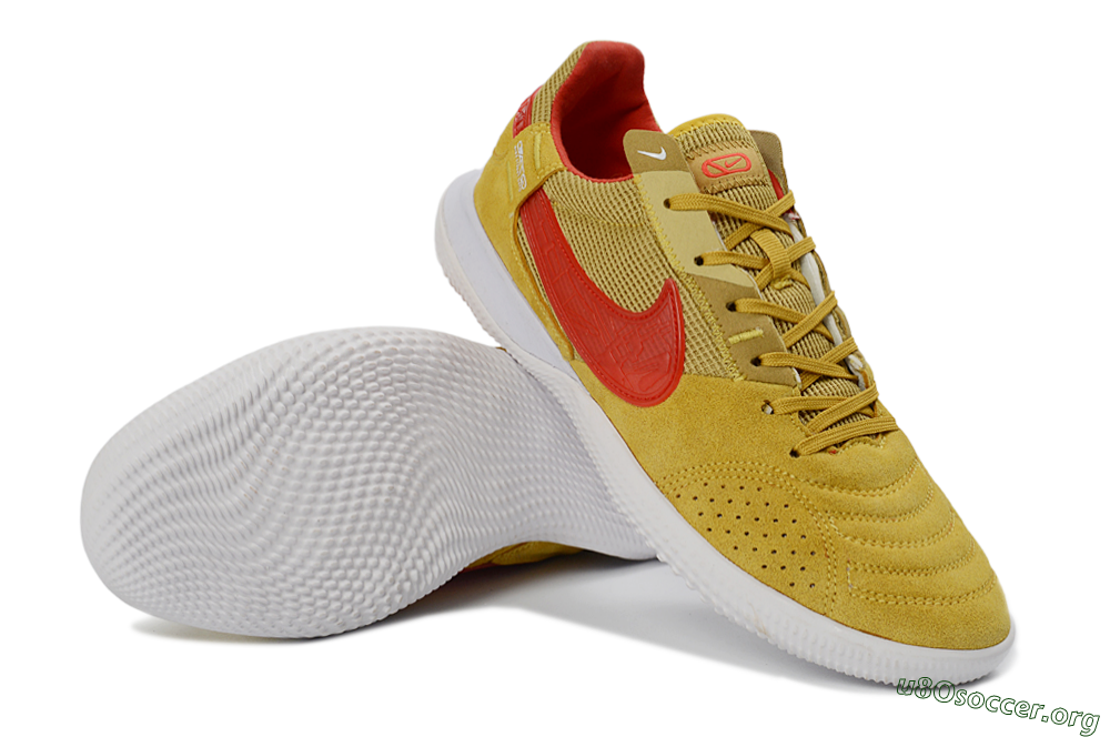 Nike Street Gato IC Football Shoes - Yellow/Solar Yellow/Crimson Red 0