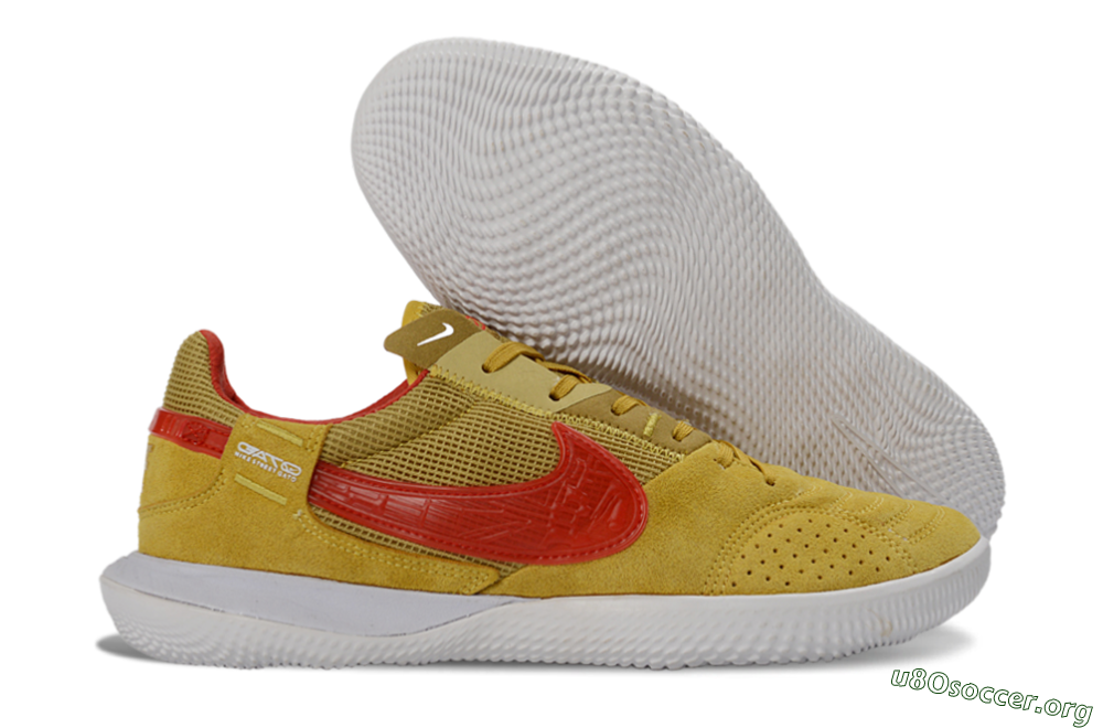 Nike Street Gato IC Football Shoes - Yellow/Solar Yellow/Crimson Red 2
