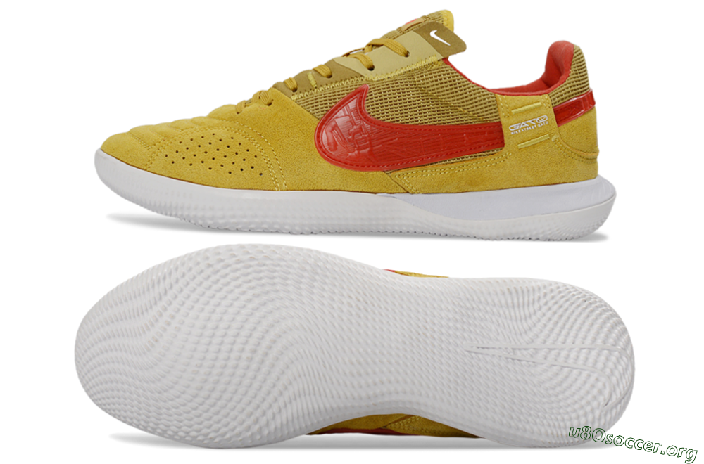 Nike Street Gato IC Football Shoes - Yellow/Solar Yellow/Crimson Red 1