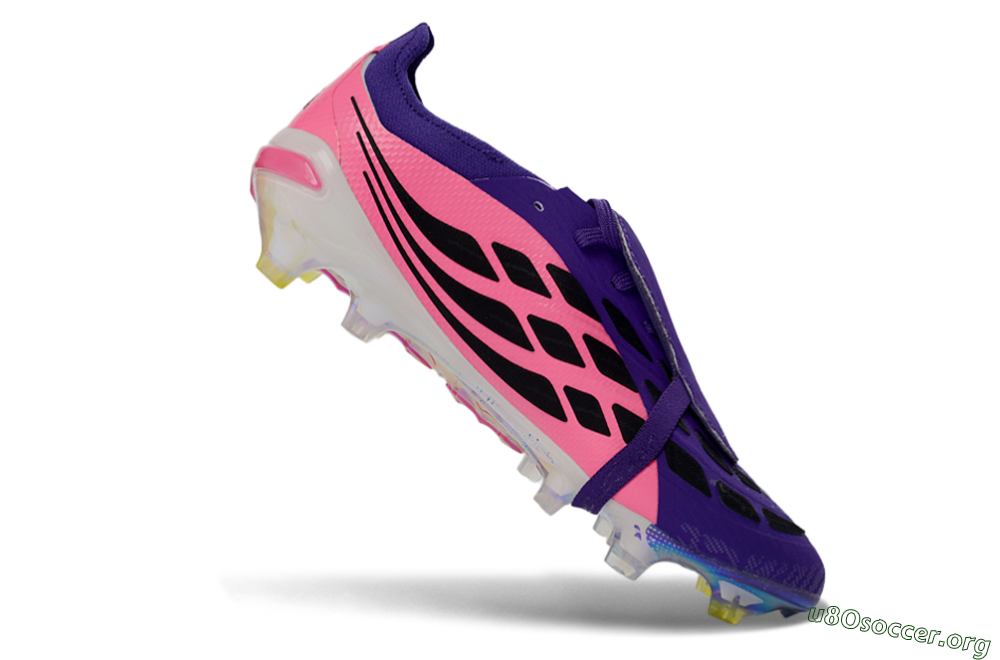Adidas Predator 26 Elite Fold-Over Tongue FG Football Boots - Purple/Neon Pink/Black 4