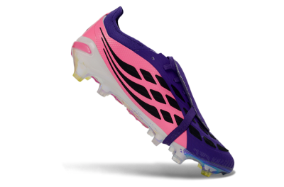 Adidas Predator 26 Elite Fold-Over Tongue FG Football Boots - Purple/Neon Pink/Black