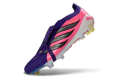 Adidas Predator 26 Elite Fold-Over Tongue FG Football Boots - Purple/Neon Pink/Black