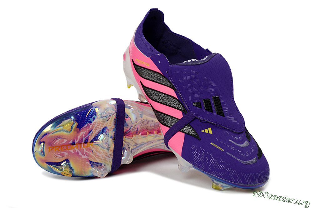Adidas Predator 26 Elite Fold-Over Tongue FG Football Boots - Purple/Neon Pink/Black 0