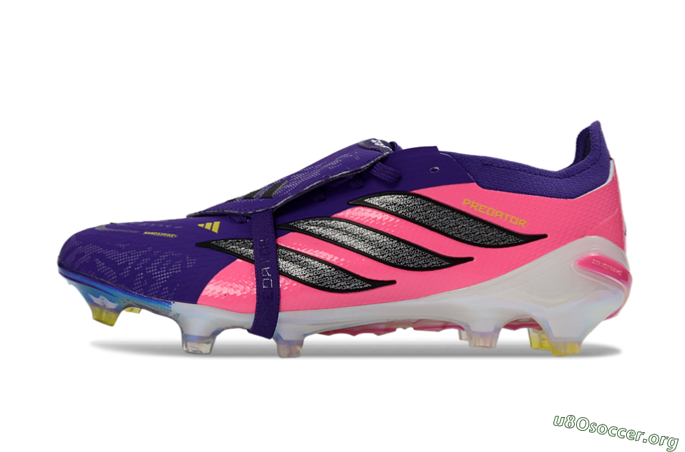 Adidas Predator 26 Elite Fold-Over Tongue FG Football Boots - Purple/Neon Pink/Black 3