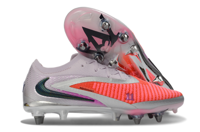 Nike Phantom 6 Elite Low SG Football Boots - Pink/Electric Orange/Silver