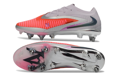 Nike Phantom 6 Elite Low SG Football Boots - Pink/Electric Orange/Silver