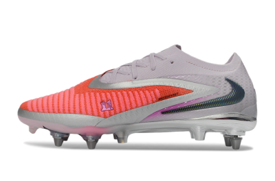 Nike Phantom 6 Elite Low SG Football Boots - Pink/Electric Orange/Silver
