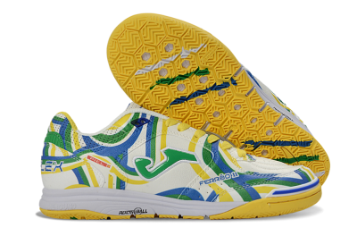 Joma Top Flex IC Football Shoes - Yellow/Vibrant Green/Blue Wave